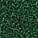 15/0 Toho Seed Beads #36 Silver Lined Green Emerald 8-9g Vial