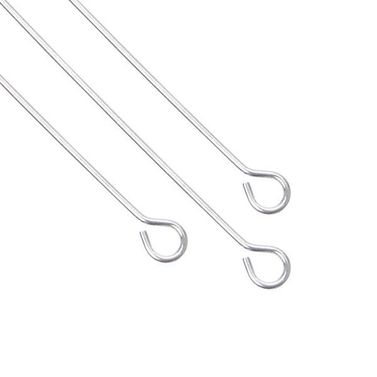 2" (24g) Sterling Silver Eye Pins 5/pk