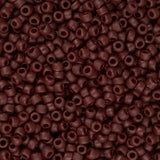 15/0 Toho Seed Beads #46F Opaque Frosted Oxblood 8-9g Vial