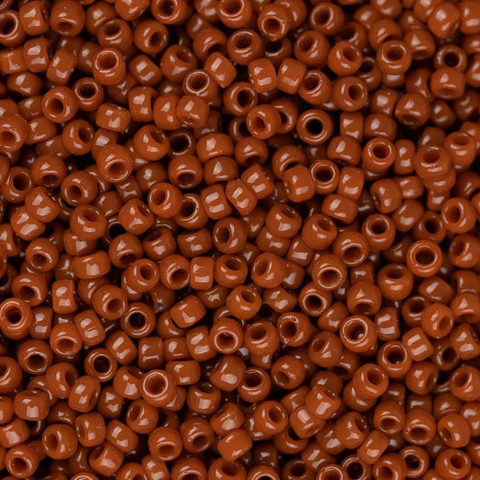 15/0 Toho Seed Beads #46L Opaque Terra Cotta 8-9g Vial