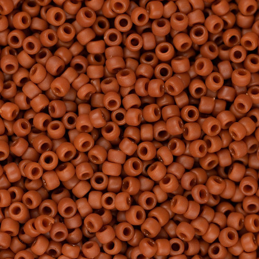 15/0 Toho Seed Beads #46LF Opaque Frosted Terra Cotta 8-9g Vial