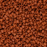 15/0 Toho Seed Beads #46LF Opaque Frosted Terra Cotta 8-9g Vial