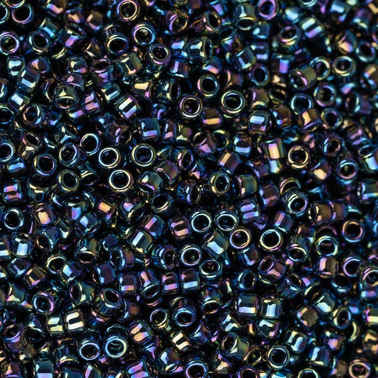 15/0 Toho Seed Beads #86 Metallic Rainbow Iris 8-9g Vial