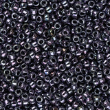 15/0 Toho Seed Beads #90 Metallic Amethyst Gun Metal 8-9g Vial