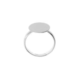 Ring Blank Nickel Adjustable 12mm Pad