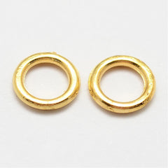 7mm Gold Soldered Jump Rings 100/pk