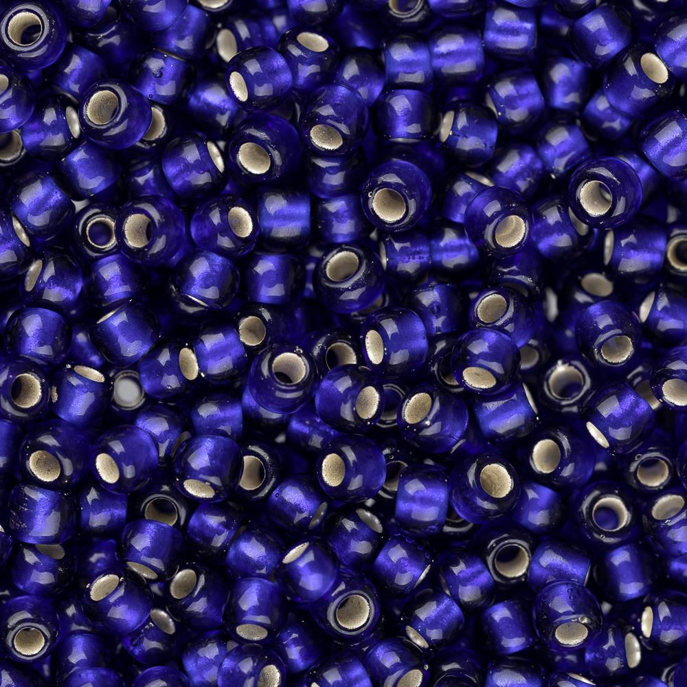 11/0 Toho Seed Beads #28DF Silver Lined Frosted Cobalt 8-9g Vial