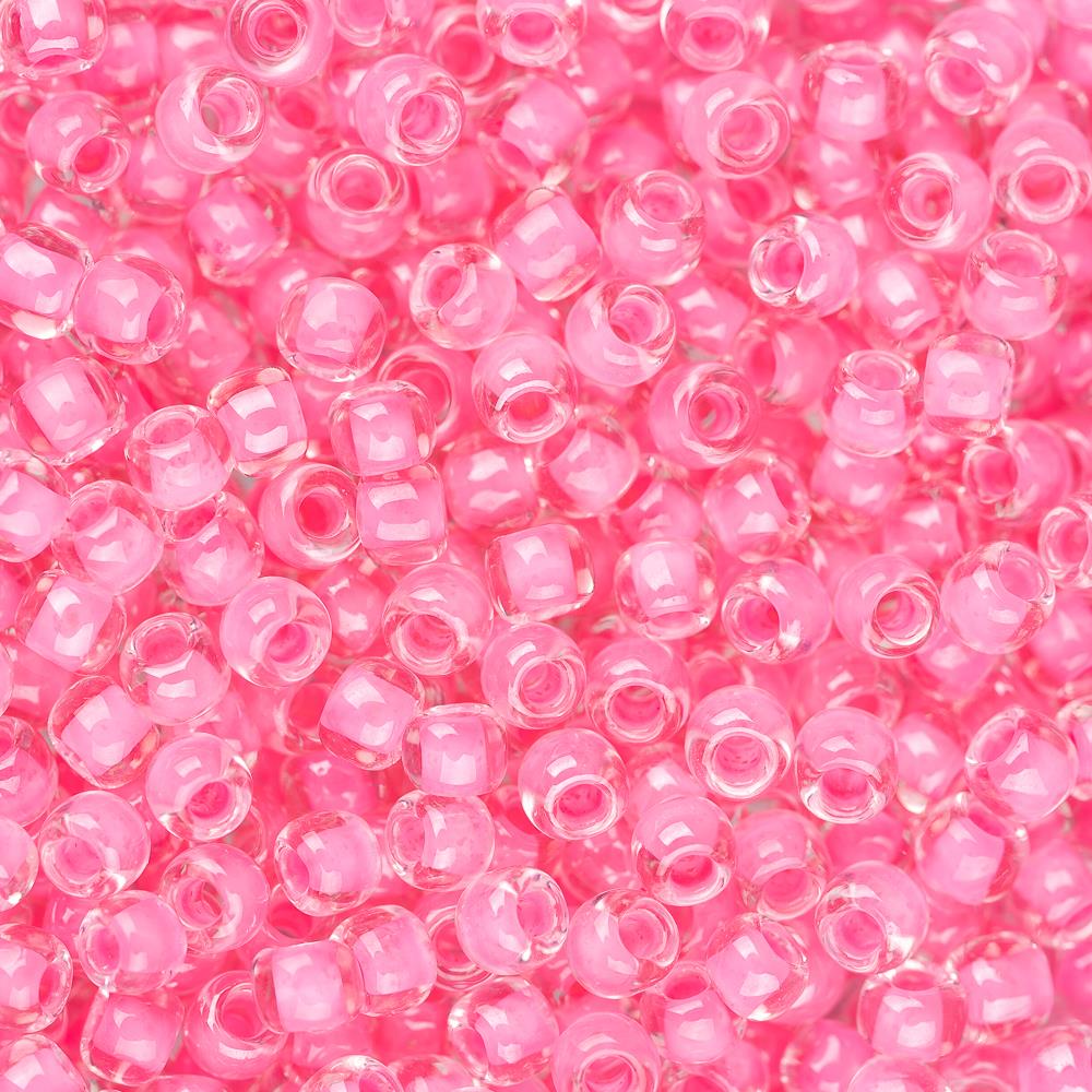 11/0 Toho Seed Beads #965 Carnation Lined Crystal 8-9g Vial