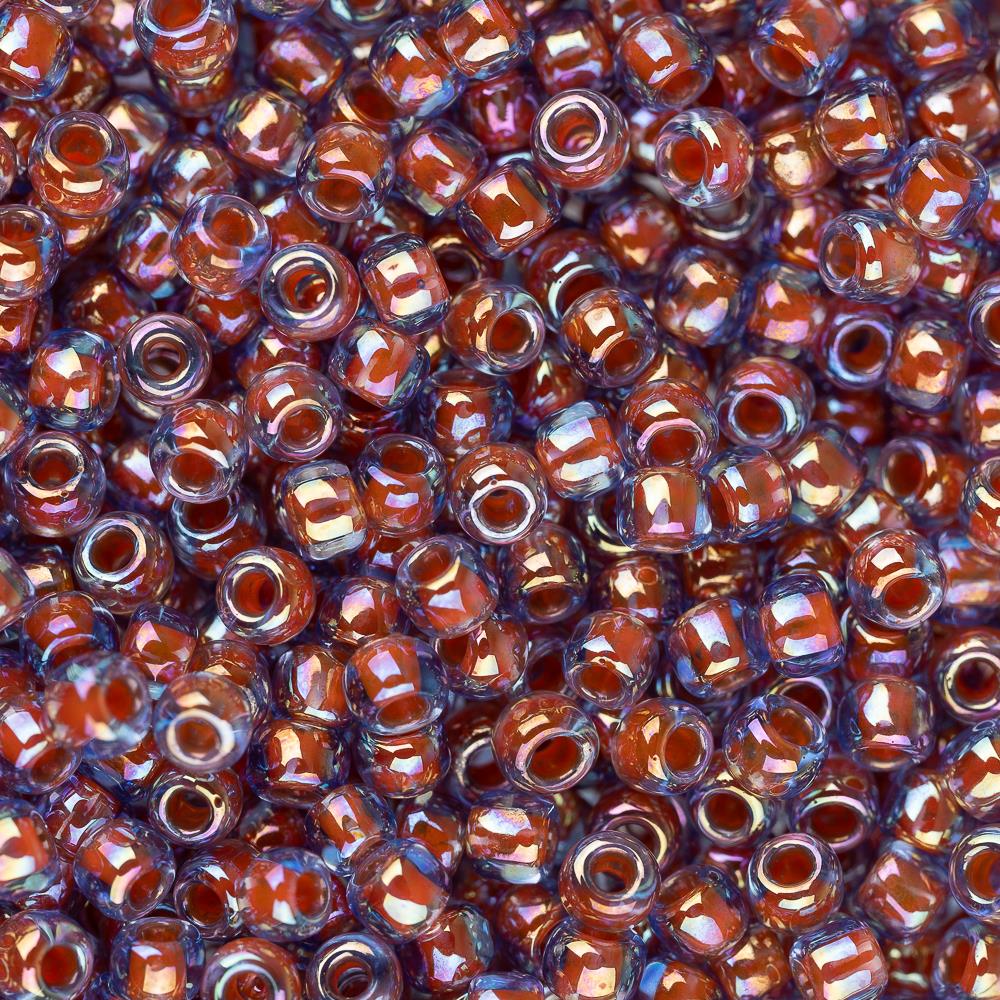 11/0 Toho Seed Beads #1824 Orange Lined Rainbow Alexandrite 8-9g Vial