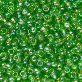 11/0 Toho Seed Beads #167 Transparent Rainbow Peridot 8-9g Vial