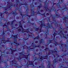 11/0 Toho Seed Beads #252F Purple Lined Frosted Aqua 8-9g Vial