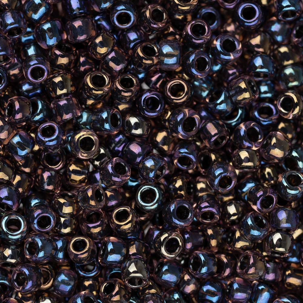 11/0 Toho Seed Beads #251 Jet Lined Luster Light Amethyst 8-9g Vial