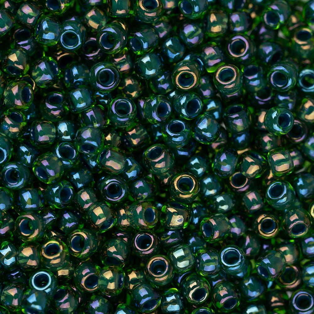 11/0 Toho Seed Beads #249 Emerald Lined Peridot 8-9g Vial