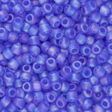 11/0 Toho Seed Beads #178F Transparent Rainbow Frosted Sapphire 8-9g Vial