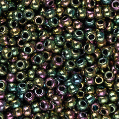 11/0 Toho Seed Beads #509 Higher Metallic Iris Purple/Green 8-9g Vial