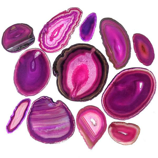 Agate Slab 2.6-3.2" Pink - Each