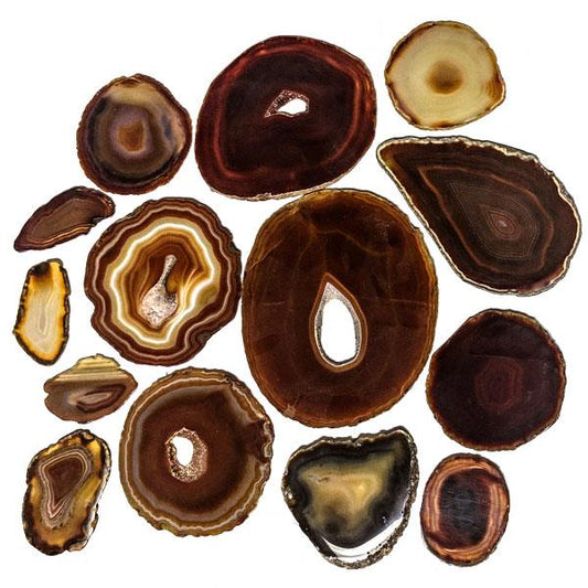 Agate Slab 2.6-3.2" Rust - Each