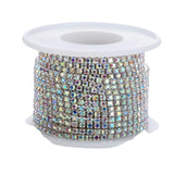 Metal 2mm Silver AB Rhinestone Banding 10yd/pk