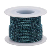 Metal 2mm Blue Zircon Rhinestone Banding 10yd/pk