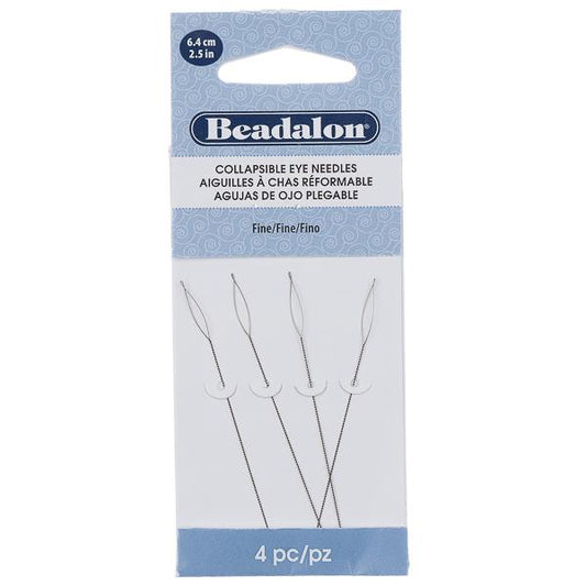 Collapsible Eye Fine Needles 4/pk