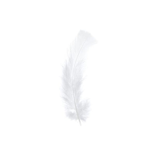 Marabou Feathers Bulk White 20g