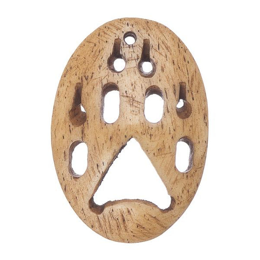 Wolf Paw Hand Carved Bone Pendant 1/pk