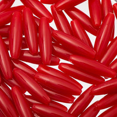 Plastic Spaghetti Beads 50/pk - Red