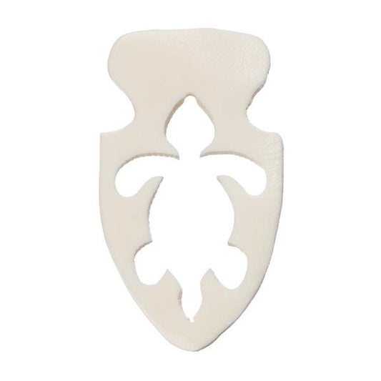 Turtle / Arrowhead Hand Carved Bone Pendant 1/pk