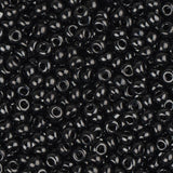 11/0 Czech Seed Beads #34904 Opaque Black 23g