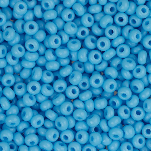 11/0 Czech Seed Beads #34907 Opaque Light Blue 23g