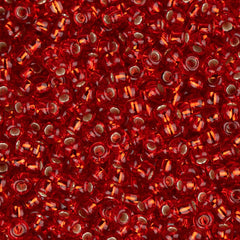 11/0 Czech Seed Beads #34971 Silver Lined Light Red 23g