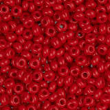 10/0 Czech Seed Beads #010 Opaque Medium Red 22g