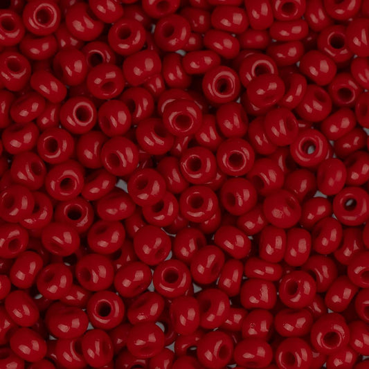 10/0 Czech Seed Beads #011 Opaque Dark Red 22g