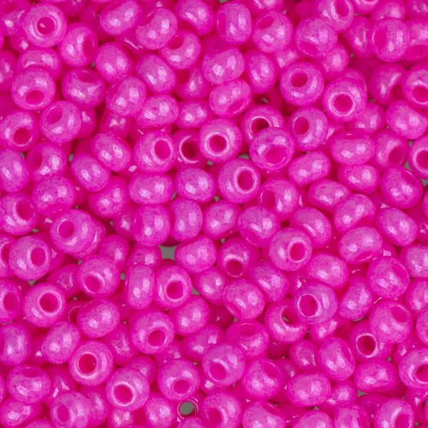 Czech Seed Beads, 22g vial 10/0, Transparent Pink Mix (7