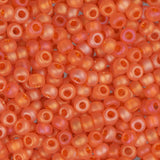 10/0 Czech Seed Beads #066 Tr Orange Matte AB 22g