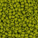 10/0 Czech Seed Beads #015 Opaque Olive Green 22g