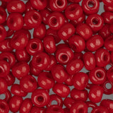 6/0 Czech Seed Beads #075 Opaque Medium Dark Red 22g