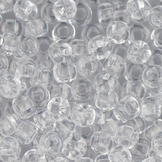 6/0 Czech Seed Beads #013 Transparent Crystal 22g