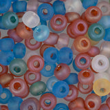 6/0 Czech Seed Beads #000 Tr Matte Iridescent Multi Mix 22g