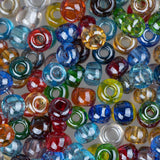 6/0 Czech Seed Beads #010 Transparent Iris Multi Mix 22g