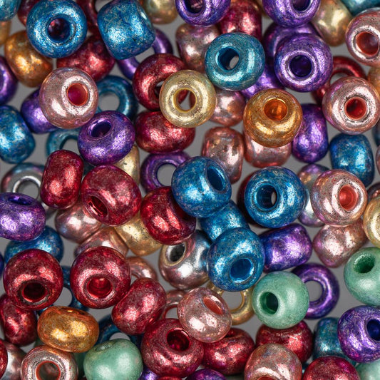 6/0 Czech Seed Beads #059 Metallic Multi Mix 22g