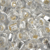 2/0 Czech Seed Beads #020 Silver Lined Crystal 22g