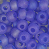 2/0 Czech Seed Beads #080 Tr Matte Medium Blue AB 22g