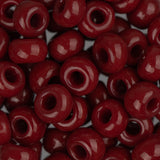 2/0 Czech Seed Beads #012 Opaque Dark Red 22g