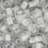 2/0 Czech Seed Beads #069 White Lined Crystal AB 22g