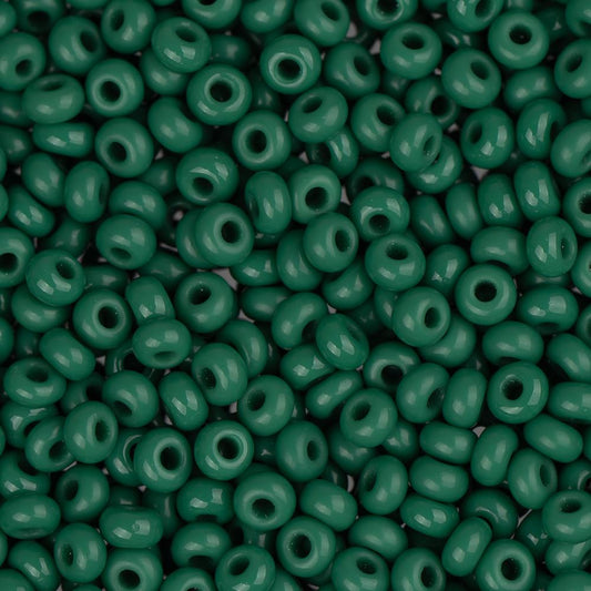 10/0 Czech Seed Beads Opaque Medium Dark Green 500g