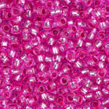 10/0 Czech Seed Beads Silver Lined Fuchsia 500g