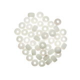 Glass Mini Pony Beads Opaque White 50/pk