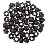 Glass Pony Beads Opaque Black 50/pk