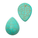 Gemstone Cabs, Teardrop 15x20mm Turquoise (Synthetic/Dyed) 2/pk